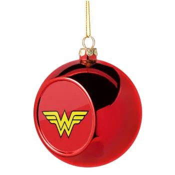 Wonder woman, Christmas tree ball Red 8cm