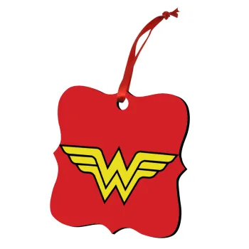 Wonder woman, Στολίδι Χριστουγεννιάτικο στολίδι polygon ξύλινο 7.5cm