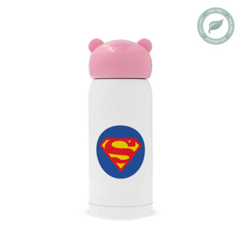 Superman, Ροζ ανοξείδωτο παγούρι θερμό (Stainless steel), 320ml