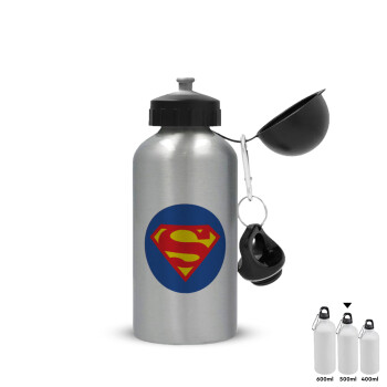 Superman, Metallic water jug, Silver, aluminum 500ml