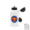 Superman, Μεταλλικό παγούρι νερού, Λευκό, αλουμινίου 500ml