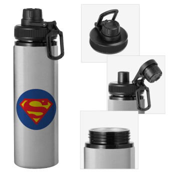 Superman, Μεταλλικό παγούρι νερού με καπάκι ασφαλείας, αλουμινίου 850ml