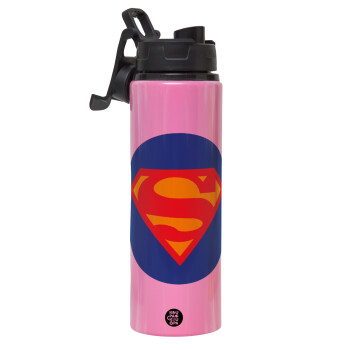 Superman, Metallic water bottle with safety lid, 850ml aluminum