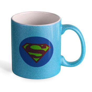 Superman, Κούπα Σιέλ Glitter που γυαλίζει, κεραμική, 330ml
