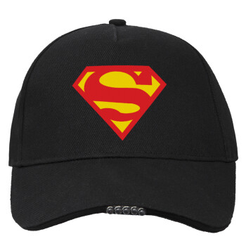 Superman, Work & Activity LED Light Cap – Perfect for Night & Low Light Conditions (100% COTTON, ADULT, UNISEX)
