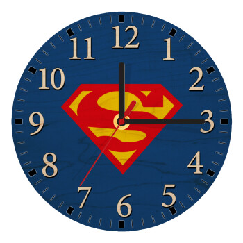 Superman, Ρολόι τοίχου ξύλινο plywood (20cm)