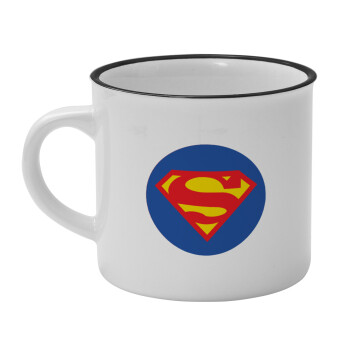 Superman, Κούπα κεραμική vintage Λευκή/Μαύρη 230ml