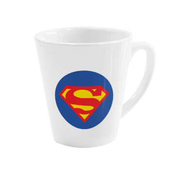 Superman, Κούπα κωνική Latte Λευκή, κεραμική, 300ml