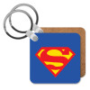 Superman, Μπρελόκ Ξύλινο τετράγωνο MDF