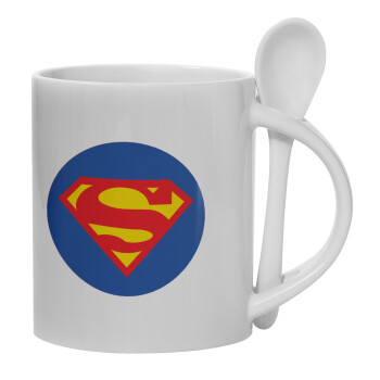 Superman, Κούπα, κεραμική με κουταλάκι, 330ml (1 τεμάχιο)