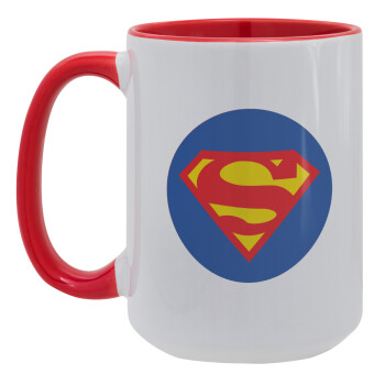 Superman, Κούπα Mega 15oz, κεραμική Κόκκινη, 450ml