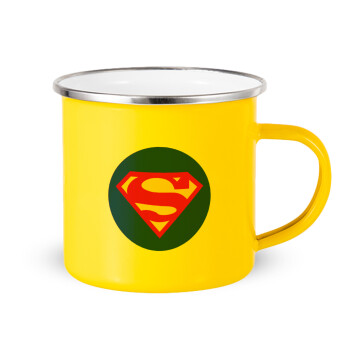 Superman, Κούπα Μεταλλική εμαγιέ Κίτρινη 360ml