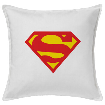 Superman, Sofa cushion White 50x50cm includes filling