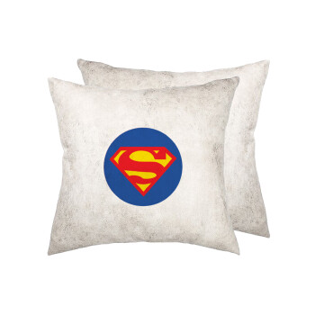Superman, Μαξιλάρι καναπέ Δερματίνη Γκρι 40x40cm με γέμισμα
