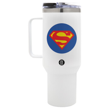 Superman, Mega Tumbler με καπάκι, διπλού τοιχώματος (θερμό) 1,2L