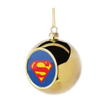 Superman, Χριστουγεννιάτικη μπάλα δένδρου Χρυσή 8cm