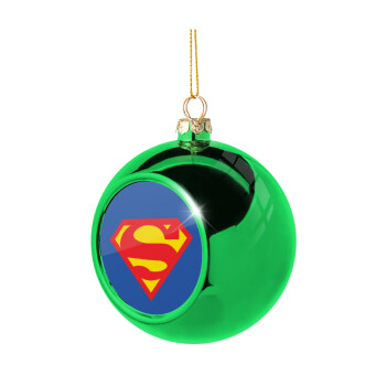 Superman, Χριστουγεννιάτικη μπάλα δένδρου Πράσινη 8cm