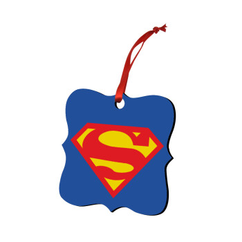 Superman, Christmas ornament polygon wooden 7.5cm
