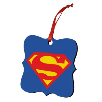Superman, Στολίδι Χριστουγεννιάτικο στολίδι polygon ξύλινο 7.5cm