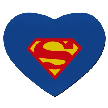 Superman, Mousepad καρδιά 23x20cm