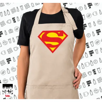 Superman, Ποδιά μακριά Σεφ ολόσωμη με τσέπες SAND (ΕΝΗΛΙΚΩΝ)