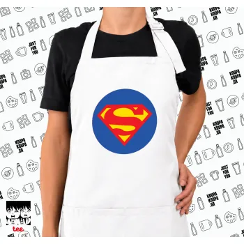 Superman, Ποδιά μακριά Σεφ ολόσωμη με τσέπες white (ΕΝΗΛΙΚΩΝ)