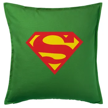 Superman, Sofa cushion Green 50x50cm includes filling