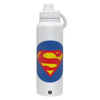 Superman, Θερμός 1L Ανοξείδωτο με Βάση Κινητού & Διπλά Τοιχώματα