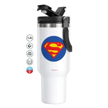 Superman, Mega Stainless steel Tumbler with lid, double wall 1,2L