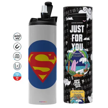 Superman, Tumbler stainless steel GREY 600ml