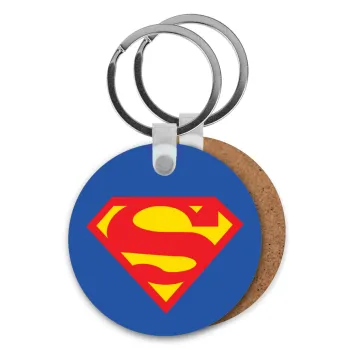Superman, Μπρελόκ Ξύλινο στρογγυλό MDF Φ5cm