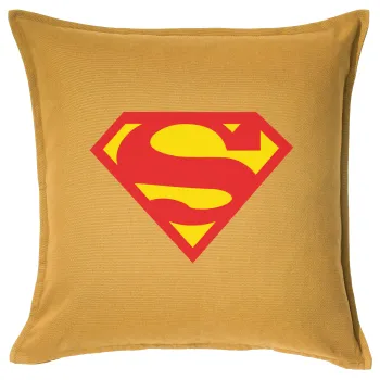 Superman, Sofa cushion YELLOW 50x50cm includes filling