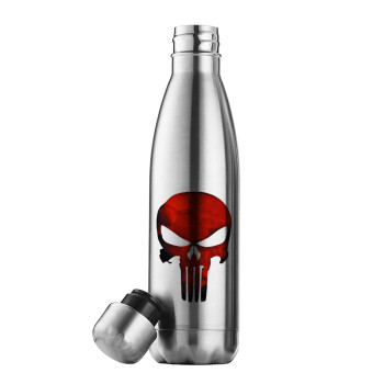 Red skull, Μεταλλικό παγούρι θερμός Inox (Stainless steel), διπλού τοιχώματος, 500ml