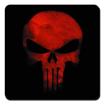 Red skull, Τετράγωνο μαγνητάκι ξύλινο 9x9cm