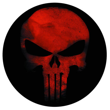 Red skull, Mousepad Στρογγυλό 20cm