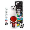 Soccer Metal mug thermos, double wall, 550ml