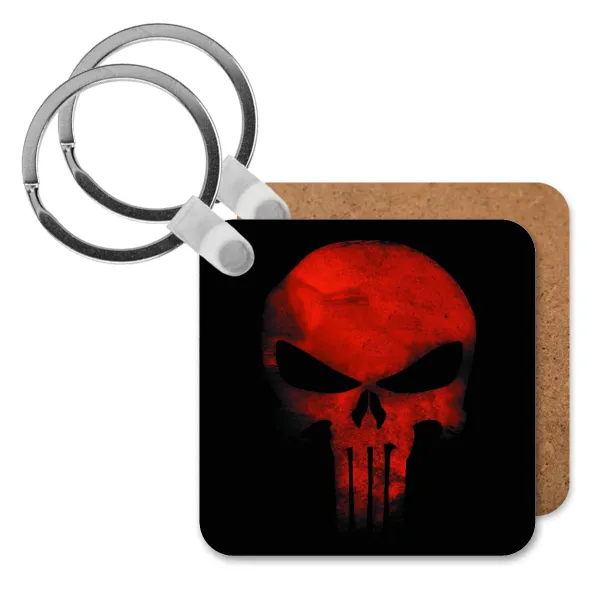 Red skull — Ξύλινο τετράγωνο