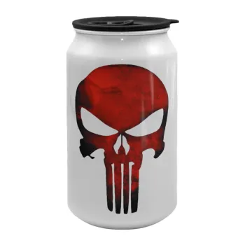 Red skull, Κούπα ταξιδιού μεταλλική με καπάκι (tin-can) 500ml