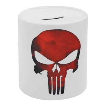 Red skull, Κουμπαράς πορσελάνης με τάπα