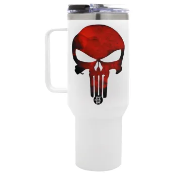 Red skull, Mega Tumbler με καπάκι, διπλού τοιχώματος (θερμό) 1,2L