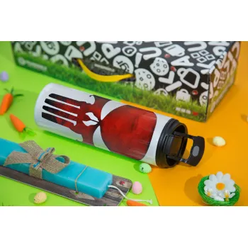 Red skull, Πασχαλινή Λαμπάδα με Travel Tumbler θερμό με διπλό καπάκι (600ml, BPA free) & κερί αρωματικό πλακέ (30cm) (ΤΙΡΚΟΥΑΖ)