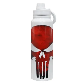 Red skull, Θερμός 1L Ανοξείδωτο με Βάση Κινητού & Διπλά Τοιχώματα