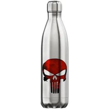 Red skull, Μεταλλικό παγούρι θερμός Inox (Stainless steel), διπλού τοιχώματος, 750ml