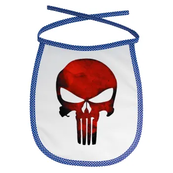 Red skull, Σαλιάρα μωρού αλέκιαστη με κορδόνι Μπλε