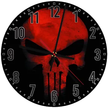 Red skull, Ρολόι τοίχου ξύλινο (30cm)