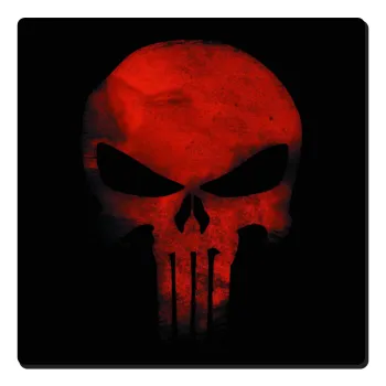 Red skull, Τετράγωνο μαγνητάκι ξύλινο 6x6cm