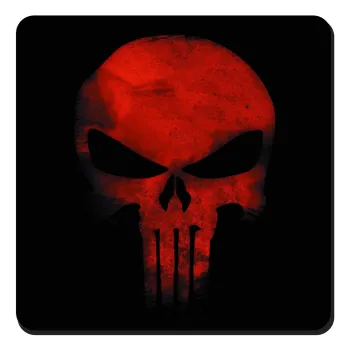 Red skull, Τετράγωνο μαγνητάκι ξύλινο 9x9cm