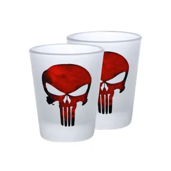 Red skull, Σφηνοπότηρα γυάλινα 45ml του πάγου (2 τεμάχια)