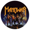 Manowar Fighting the world, Mousepad Στρογγυλό 20cm