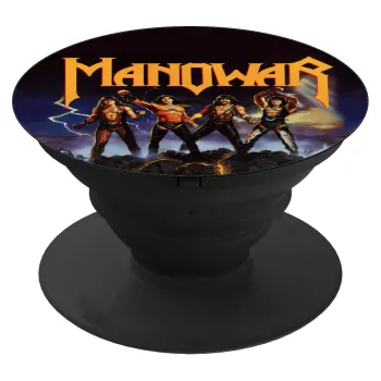 Manowar Fighting the world, Phone Holders Stand  Black Hand-held Mobile Phone Holder